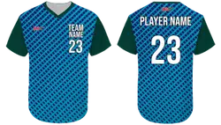 Custom square cubes lines adult youth unisex three buttons softball jersey - Jersey