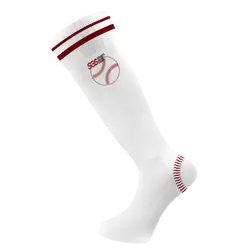 Custom adult youth unisex softball full calf socks ball designs - Socks