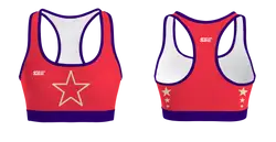 Custom  adult youth unisex sports bra sporty star - Track-sports-bras
