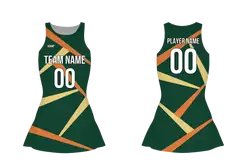 Custom figure skating sleeveless uniform deep green ember adult youth plain skirt - Figure-skating-uniforms