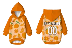 Custom pet hoodie orange design - Pets-hoodie
