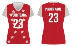 Custom peace stars adult youth volleyball jersey - Jersey