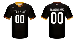 Custom football jersey adult youth unisex deeper black - Jersey