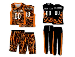 Custom basketball jersey reversible uniform adult youth unisex tiger - Jersey