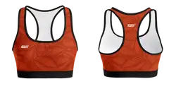 Custom adult youth unisex sports bra leaf pattern - Track-sports-bras