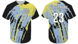 Custom paint spill abstract adult youth unisex softball jersey - Jersey