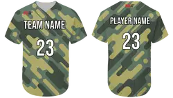 Custom unique camo adult youth unisex baseball jersey - Jersey