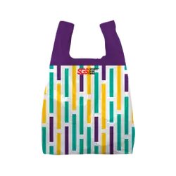 Custom plastic bags vertical stripes - Plastic-bags