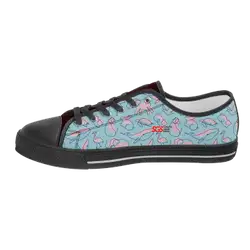 Custom low top canvas shoes black daily - Low-top-shoes