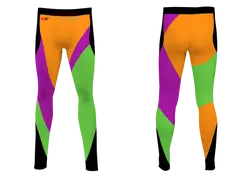 Custom cycling tights adult youth unisex abstract waves - Cycling-tights