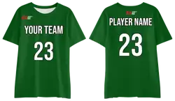 Custom dark green comfort adult youth unisex short-sleeve t shirt - Jersey