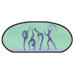 Custom popup banner oval gymnastics silhouette - Pop-up-banners