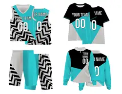 Custom chevron stripe adult youth unisex basketball jersey - reversible uniform - Jersey