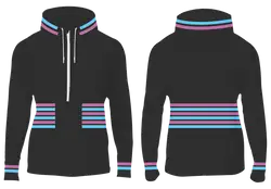 Custom half-zip quick stripes adult youth unisex hoodie - Hoodie