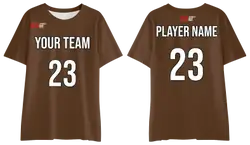 Custom brown adult youth unisex comfort t shirt - Jersey