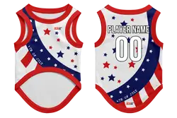 Custom pet holiday  basketball jersey star spangled - Pets-basketball-jersey