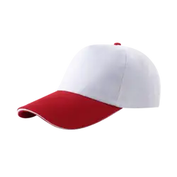 Custom adult youth unisex red and white cap - Caps