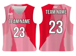 Custom beautiful abstract layers adult youth unisex basketball jersey - reversible uniform - Jersey