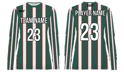 Custom vertical stripes adult youth unisex long sleeves soccer jerseys - Jersey