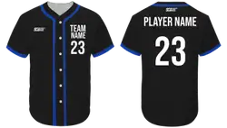 Custom moisture absorbing adult youth unisex full buttons baseball jersey - Jersey