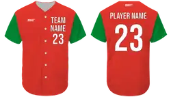 Custom sunset storm gray adult youth unisex full buttons baseball jersey - Jersey