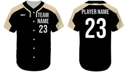 Custom blackish adult youth unisex full buttons softball jersey - Jersey