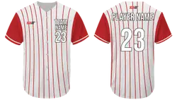 Custom vertical stripes  adult youth unisex baseball jersey - Jersey