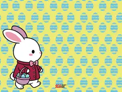 Custom fabric banner holiday cottontail - Fabric-banners