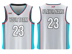 Custom modern white adult youth unisex basketball jersey - reversible uniform - Jersey