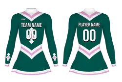 Custom figure skating long sleeve one piece uniform vivid tranquil adult youth plain skirt - Figure-skating-uniforms