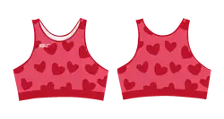 Custom two-piece sporty bathing suit top cupid’s wave - Swimming-tops