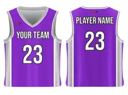 Custom simple lilac adult youth unisex basketball jersey - reversible uniform - Jersey