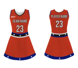 Custom lovely adult youth unisex cheerleading dresses sleeveless jersey - Cheerleading-dress