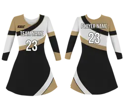 Custom attractive adult youth unisex cheerleading dresses long sleeve jersey - Cheerleading-dress