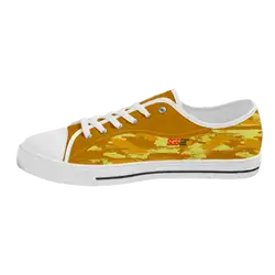 Custom low top canvas shoes white pavement - Low-top-shoes