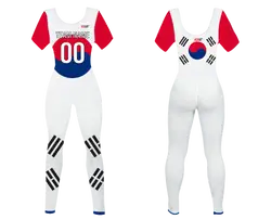 Custom women short sleeve dance bodysuit korean wave - Dance-bodysuits
