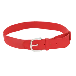 Red adult youth unisex softball leather belt - Softball-belts