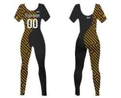 Custom women short sleeve dance bodysuit timeless stripes - Dance-bodysuits