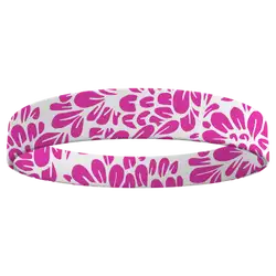 Custom wristband silicone pink floral pattern - Wristbands