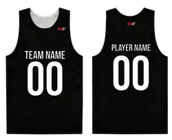 Custom black adult youth unisex pinnies - Pinnies