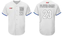Custom seabreeze white adult youth unisex full buttons softball jersey - Jersey