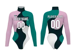 Custom cheerleading bodysuit adult youth curl force - Cheerleading-bodysuits