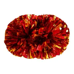 Custom cheerleading pom poms red with gold - Pom-poms
