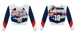 Custom indigo flame camo cheerleading uniform - Jersey