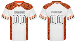 Custom leopard animals adult youth unisex football jersey - Jersey