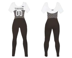 Custom women short sleeve dance bodysuit earthy petals - Dance-bodysuits