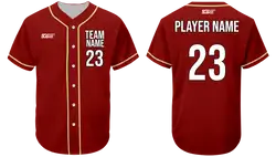 Custom perfect fit adult youth unisex full buttons baseball jersey - Jersey