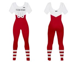 Custom women short sleeve dance bodysuit fiery rhythm - Dance-bodysuits