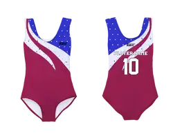Custom sleeveless gymnastic uniform adult youth patriotic wave - Gymnastics-uniforms