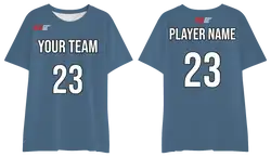 Custom charter blue adult youth unisex short-sleeve comfort t shirt - Jersey